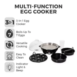 360W Egg Cooker Black 16 360W Egg Cooker Black -Kitchen Supplies Store fit 1001