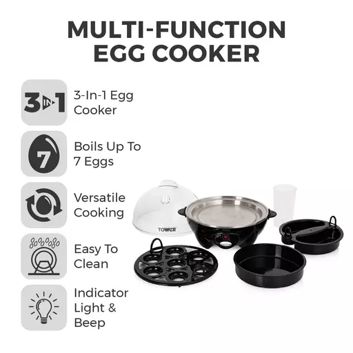 360W Egg Cooker Black 5 360W Egg Cooker Black - Image 3