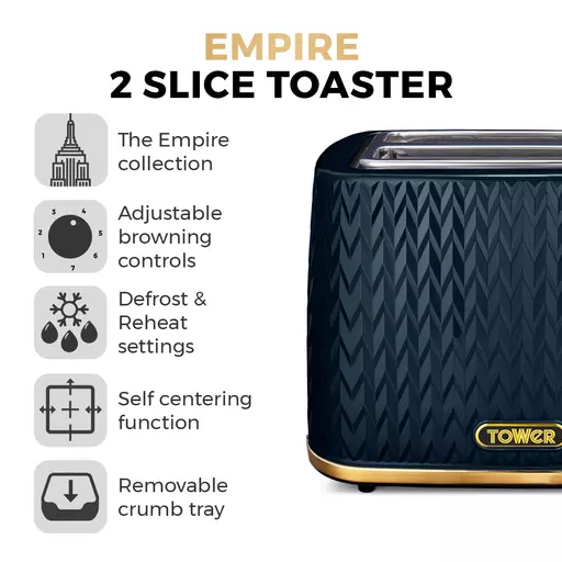 Empire 2 Slice Toaster 4 Empire 2 Slice Toaster - Image 2