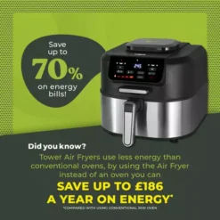 Vortx 5 In 1 Smokeless Grill Air Fryer -Kitchen Supplies Store fit 1068