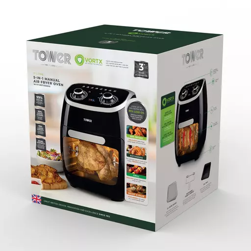 Xpress 2000W 11 Litre 5-in-1 Manual Air Fryer Oven With Rotisserie 10 Xpress 2000W 11 Litre 5-in-1 Manual Air Fryer Oven With Rotisserie - Image 8