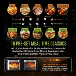 Vortx Vizion 11L Digital Dual Air Fryer Oven -Kitchen Supplies Store fit 1109