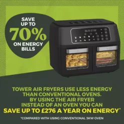 Vortx Vizion 11L Digital Dual Air Fryer Oven -Kitchen Supplies Store fit 1111