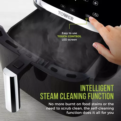 Vortx 1700W 7L Steam Air Fryer Black Digital 7 Vortx 1700W 7L Steam Air Fryer Black Digital - Image 5