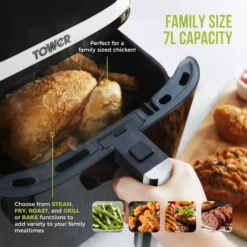 Vortx 1700W 7L Steam Air Fryer Black Digital 18 Vortx 1700W 7L Steam Air Fryer Black Digital -Kitchen Supplies Store fit 1227