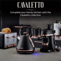 Cavaletto 1.7 Litre Jug Kettle With Rose Gold Accents -Kitchen Supplies Store fit 1331