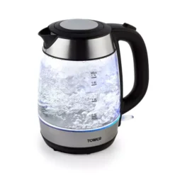 Stainless Steel 3KW 1.7 Litre Rapid Boil Glass Kettle