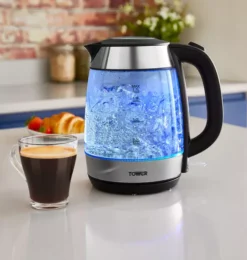 Stainless Steel 3KW 1.7 Litre Rapid Boil Glass Kettle -Kitchen Supplies Store fit 1382