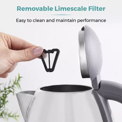 Presto 1.7 Litre Brushed Stainless Steel Kettle 7 Presto 1.7 Litre Brushed Stainless Steel Kettle - Image 5