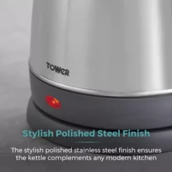 Presto 1.7 Litre Polished Stainless Steel Kettle 18 Presto 1.7 Litre Polished Stainless Steel Kettle -Kitchen Supplies Store fit 1499