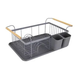 Scandi Dish Rack With Wooden Handles