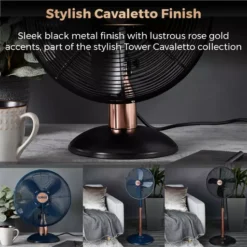 Cavaletto 12 Inch Metal Desk Fan -Kitchen Supplies Store fit 1560