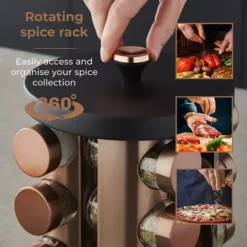 Cavaletto 12 Jar Rotating Spice Rack -Kitchen Supplies Store fit 1585