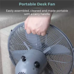 Scandi 12 Inch Metal Desk Fan -Kitchen Supplies Store fit 1603