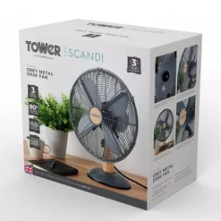 Scandi 12 Inch Metal Desk Fan -Kitchen Supplies Store fit 1605