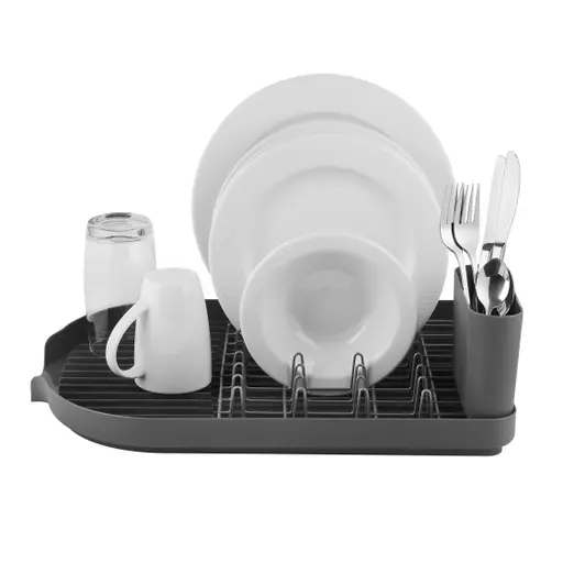 Compact Dishrack W/ Cutlery Holder 3 Compact Dishrack W/ Cutlery Holder
