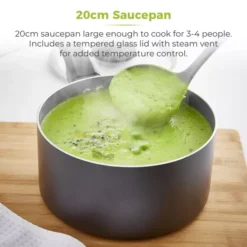 Cerasure 20cm Non-Stick Saucepan 17 Cerasure 20cm Non-Stick Saucepan -Kitchen Supplies Store fit 1651