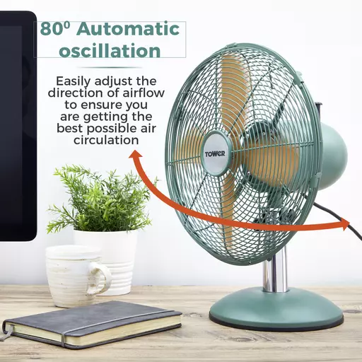 Scandi 12" Metal Desk Fan 6 Scandi 12" Metal Desk Fan - Image 4