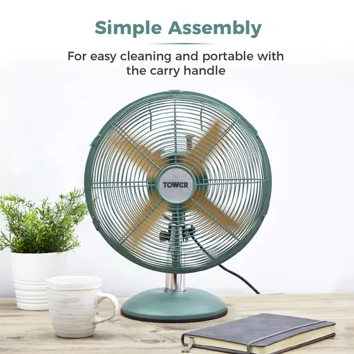 Scandi 12" Metal Desk Fan 9 Scandi 12" Metal Desk Fan - Image 7