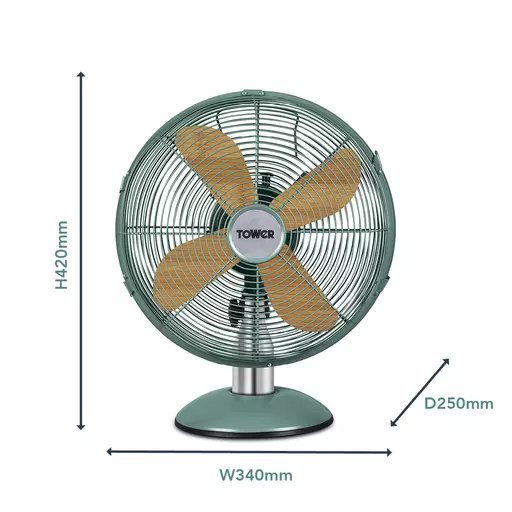 Scandi 12" Metal Desk Fan 10 Scandi 12" Metal Desk Fan - Image 8