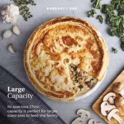 Foundry 27cm Ceramic Pie Dish 20 Foundry 27cm Ceramic Pie Dish -Kitchen Supplies Store fit 1676