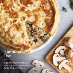 Foundry 27cm Ceramic Pie Dish 24 Foundry 27cm Ceramic Pie Dish -Kitchen Supplies Store fit 1680