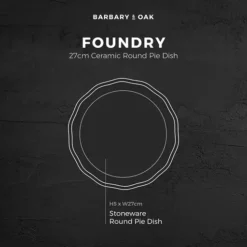 Foundry 27cm Ceramic Pie Dish 26 Foundry 27cm Ceramic Pie Dish -Kitchen Supplies Store fit 1682