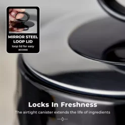 Solitaire Set Of 3 Canisters -Kitchen Supplies Store fit 1692