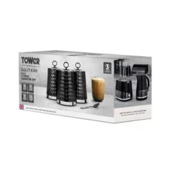 Solitaire Set Of 3 Canisters -Kitchen Supplies Store fit 1697