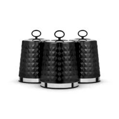 Solitaire Set Of 3 Canisters -Kitchen Supplies Store fit 1701