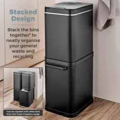 Freedom 50 Litre Stainless Steel Dual Recycling Bin 17 Freedom 50 Litre Stainless Steel Dual Recycling Bin -Kitchen Supplies Store fit 1721