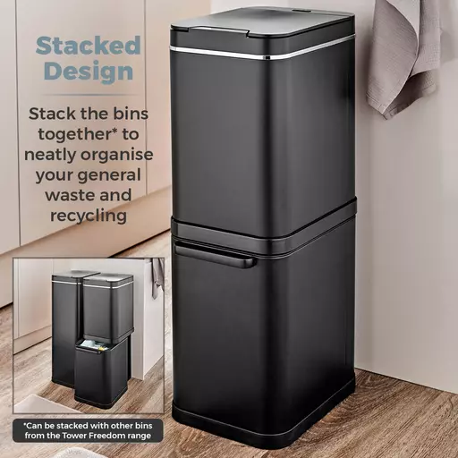 Freedom 50 Litre Stainless Steel Dual Recycling Bin 5 Freedom 50 Litre Stainless Steel Dual Recycling Bin - Image 3