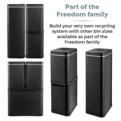 Freedom 50 Litre Stainless Steel Dual Recycling Bin 22 Freedom 50 Litre Stainless Steel Dual Recycling Bin -Kitchen Supplies Store fit 1726