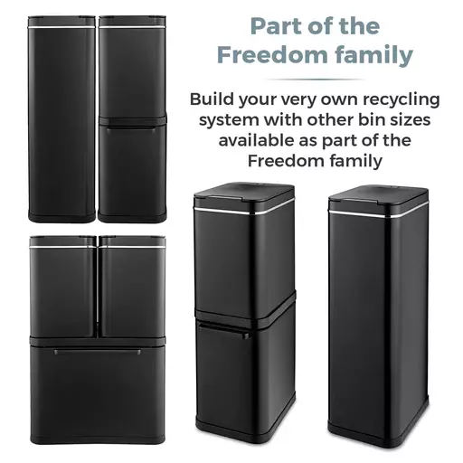 Freedom 50 Litre Stainless Steel Dual Recycling Bin 10 Freedom 50 Litre Stainless Steel Dual Recycling Bin - Image 8