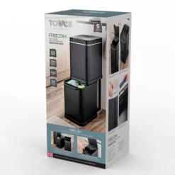 Freedom 50 Litre Stainless Steel Dual Recycling Bin 24 Freedom 50 Litre Stainless Steel Dual Recycling Bin -Kitchen Supplies Store fit 1728