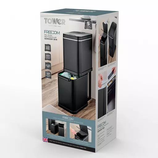 Freedom 50 Litre Stainless Steel Dual Recycling Bin 12 Freedom 50 Litre Stainless Steel Dual Recycling Bin - Image 10