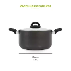 Cerasure 24cm Casserole Graphite 24 Cerasure 24cm Casserole Graphite -Kitchen Supplies Store fit 1756