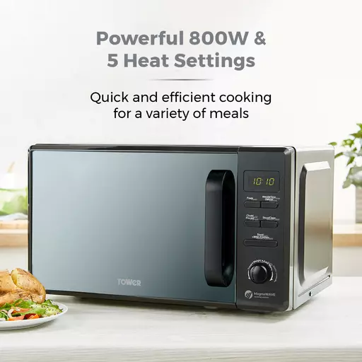 Tower 20 Litre 800W Digital Microwave With Mirror Door 5 Tower 20 Litre 800W Digital Microwave With Mirror Door - Image 3