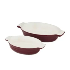 Foundry Oval Oven Dish Set Of 2 -Kitchen Supplies Store fit 1841