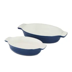Foundry Oval Oven Dish Set Of 2 -Kitchen Supplies Store fit 1842