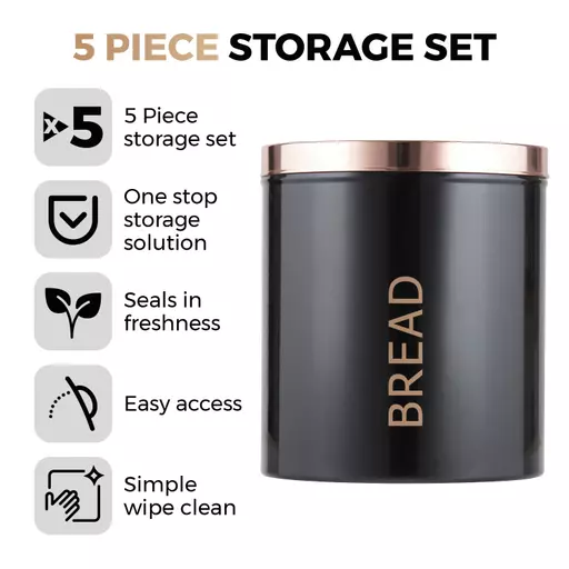 Rose Gold 5 Piece Storage Set 4 Rose Gold 5 Piece Storage Set - Image 2