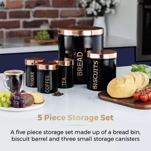 Rose Gold 5 Piece Storage Set 5 Rose Gold 5 Piece Storage Set - Image 3