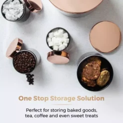 Rose Gold 5 Piece Storage Set 17 Rose Gold 5 Piece Storage Set -Kitchen Supplies Store fit 1846