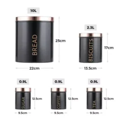 Rose Gold 5 Piece Storage Set 22 Rose Gold 5 Piece Storage Set -Kitchen Supplies Store fit 1851