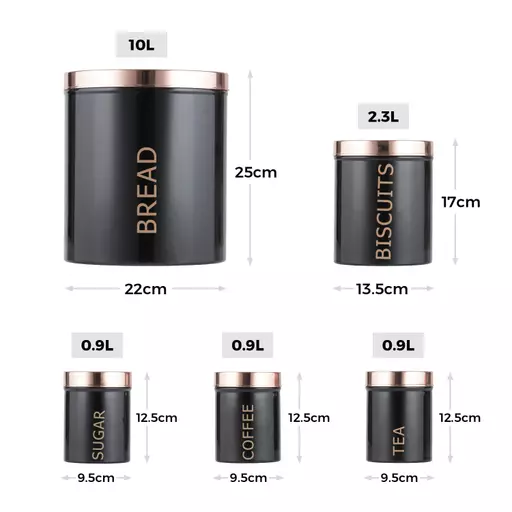 Rose Gold 5 Piece Storage Set 11 Rose Gold 5 Piece Storage Set - Image 9