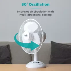 Presto 12 Inch Desk Fan White -Kitchen Supplies Store fit 1859