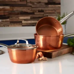 Copper Forged 3 Piece Saucepans -Kitchen Supplies Store fit 1870