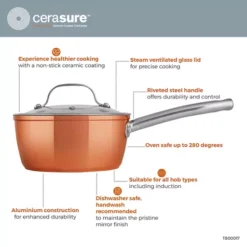 Copper Forged 3 Piece Saucepans -Kitchen Supplies Store fit 1873