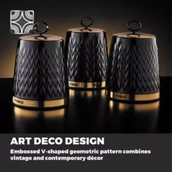 Empire Set Of 3 Canisters -Kitchen Supplies Store fit 1877