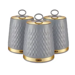 Empire Set Of 3 Canisters -Kitchen Supplies Store fit 1883